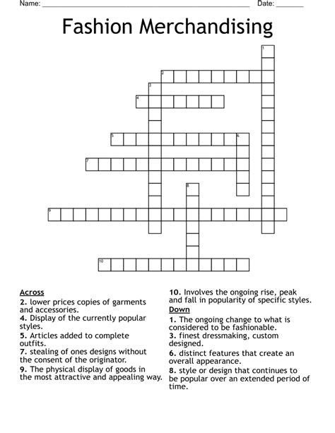 merchandising crossword clue